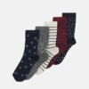 Anna Field 5 Pack - Calze - Dark Blue/Dark Red