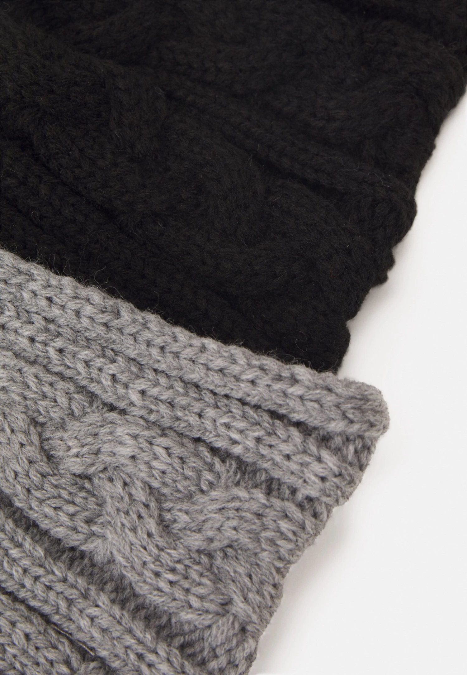 2 PackParaorecchieBlack/Grey Donna Cappelli e foulard AN651B023-Q11