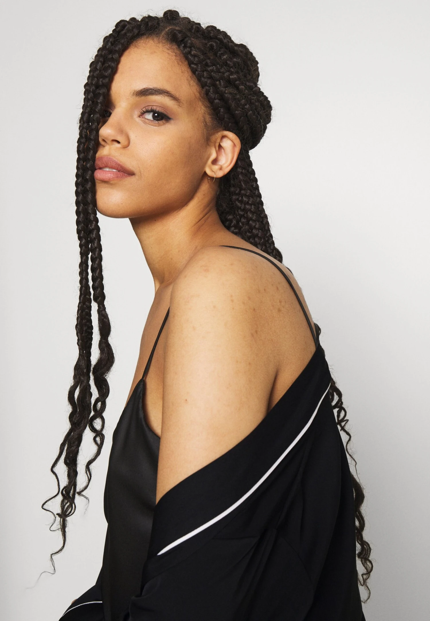 Amanda Satin Dressing GownAccappatoioBlack Donna Intimo notte e Loungewear AN681P05M-Q11